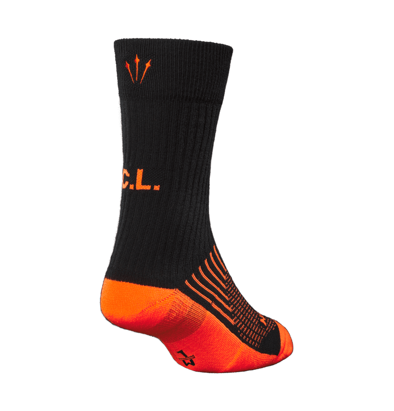 NOCTA SOCK BLACK ORANGE 3QUARTER BACK RIGHT 620b0e28 9117 4eab 8ef4 a102303fbe58