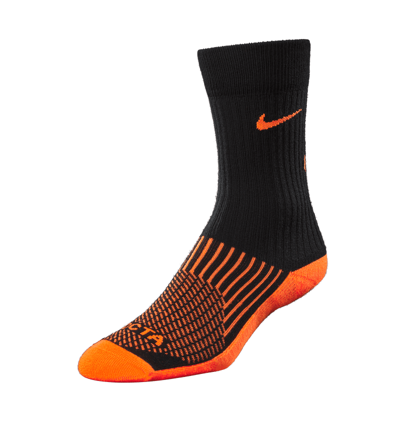 NOCTA SOCK BLACK ORANGE 3QUARTER FRONT e161d335 ad1b 4d1a b695 990643384876