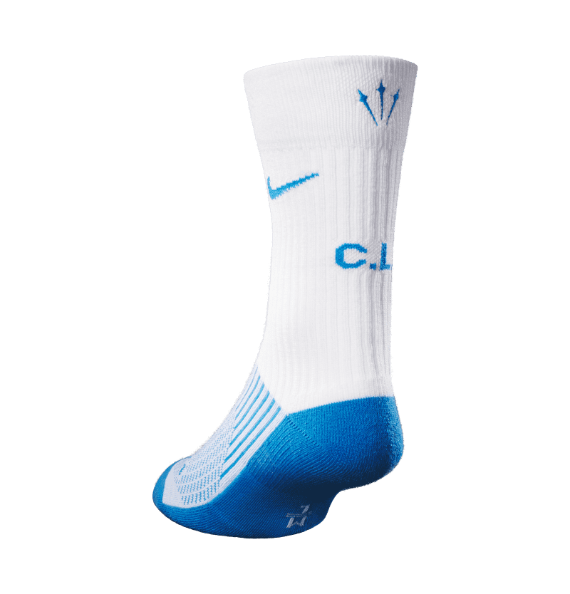 NOCTA SOCK WHITE BLUE 3QUARTER BACK LEFT