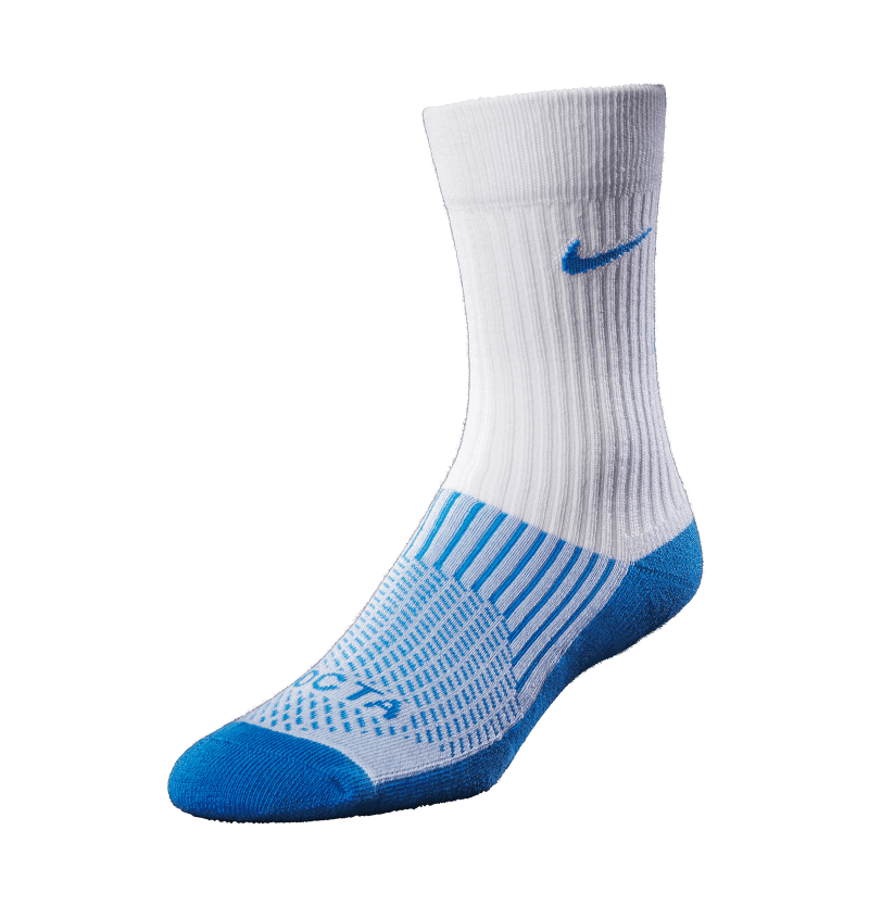 NOCTA SOCK WHITE BLUE 3QUARTER FRONT