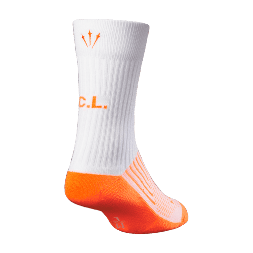 NOCTA SOCK WHITE ORANGE 3QUARTER BACK RIGHT