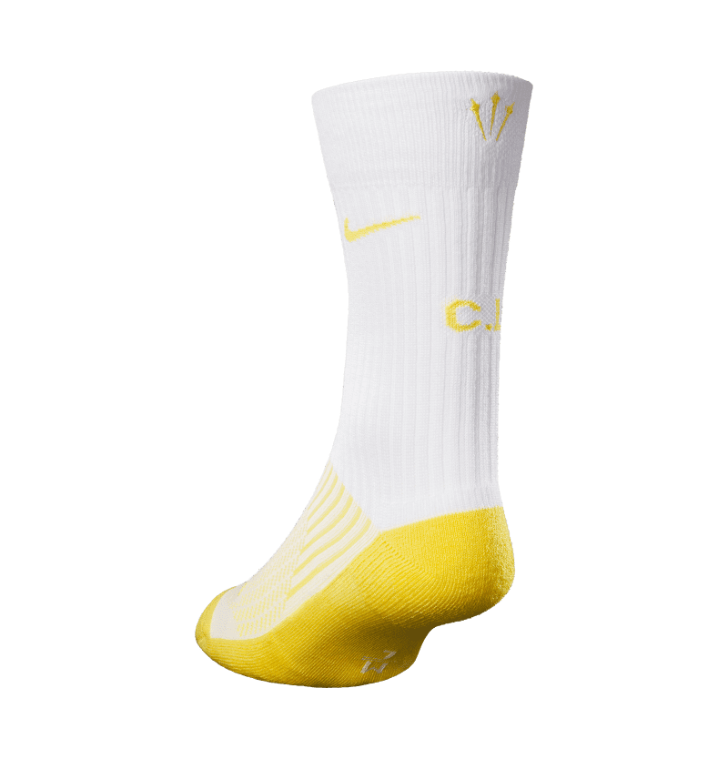 NOCTA SOCK WHITE YELLOW 3QUARTER BACK LEFT