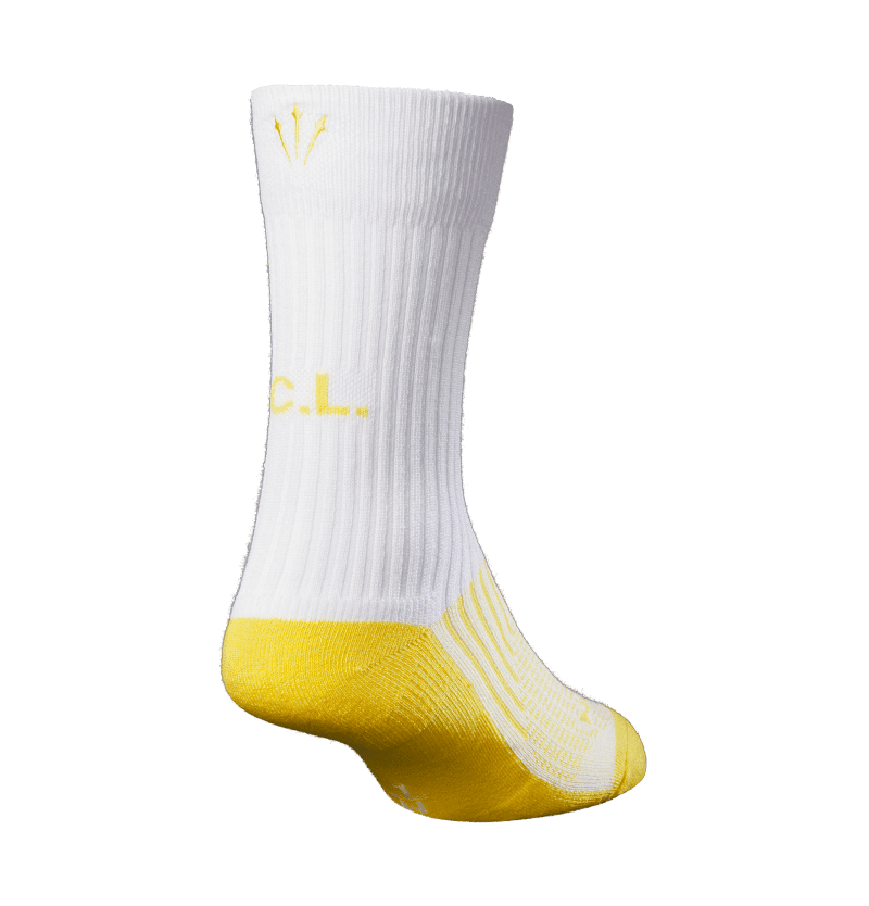 NOCTA SOCK WHITE YELLOW 3QUARTER BACK RIGHT